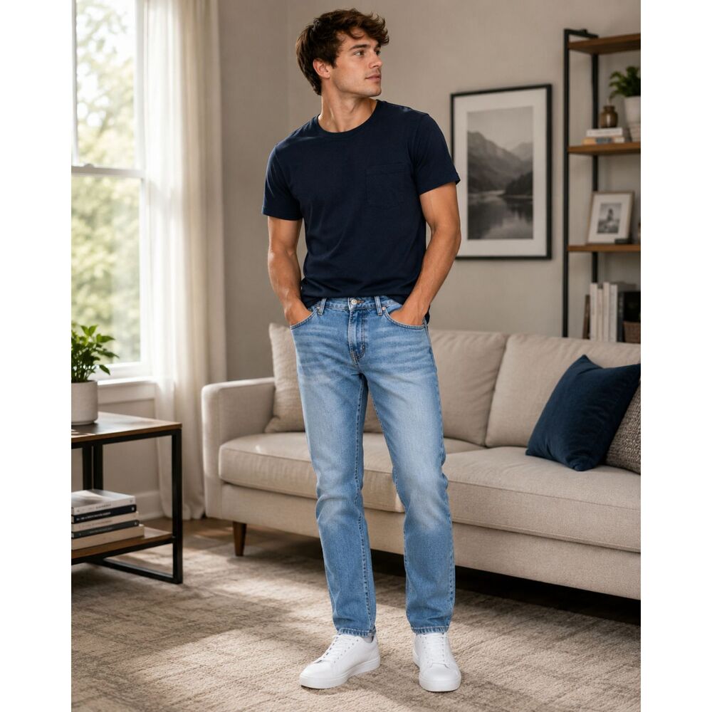 Aeropostale Mens Size 29x30 Super Skinny Jeans Stretch Denim Blue Streetwear
